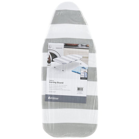 Whitmor 6152-5290-STR Ironing Board, 29 in L x 5-1/2 in W Board, Steel Board, Blue Board, Tabletop Board