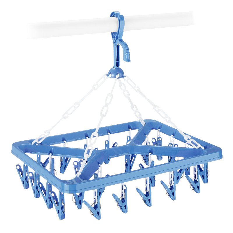 Whitmor 6171-844 Series Clip and Drip Hanger, White, 11.6 in OAW, 18-1/2 in OAH, Fabric