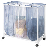 Whitmor 6208-2417 Triple Mesh Laundry Sorter, Plastic Bag, White, 28.4 in W, 30 in H, 15.4 in D
