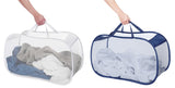 Whitmor 6233-984 Pop-and-Fold Laundry Basket, Polyester Bag, Multi-Color, 28 in W, 15-1/2 in H, 11 in D