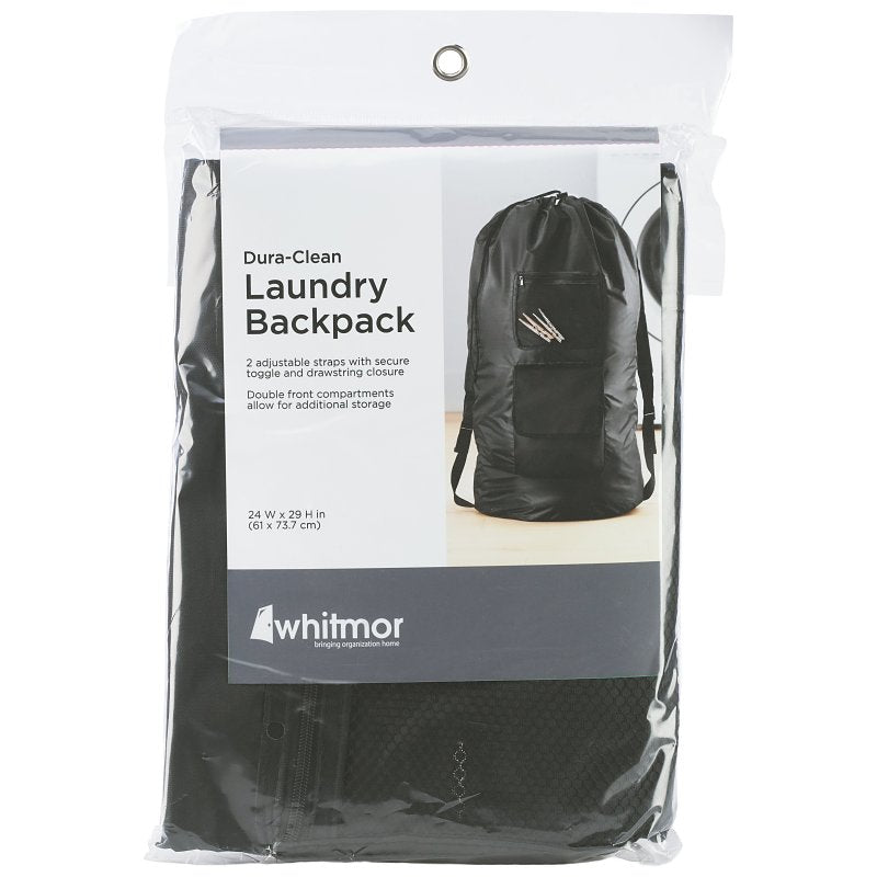 Whitmor 6403-5126-BLK Collapsible Laundry Bag, Polyester, Black