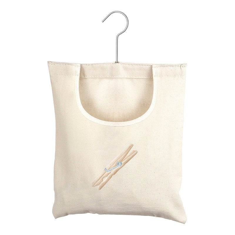 Whitmor 6462-789 Clothespin Bag, Canvas, Natural, 11-1/2 in L, 5-3/4 in W