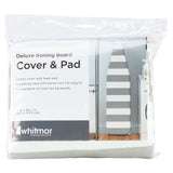 Whitmor 6880-100-STRPLMA Ironing Board Cover and Pad, 54 in L, 15 in W, 1/4 in H, Cotton/Foam, Paloma Gray Stripe