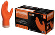 Gloveworks GWON44100 Heavy-Duty Disposable Gloves, M, Nitrile, Powder-Free, Orange, 9-1/2 in L