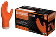 Gloveworks GWON48100 Heavy-Duty Disposable Gloves, XL, Nitrile, Powder-Free, Orange, 9-1/2 in L