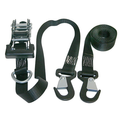 Keeper 05741 Tie-Down, 1-1/4 in W, 8 ft L, Polyester, Black, 1000 lb, Snap Hook End Fitting