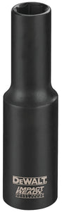 DEWALT Impact Ready DW22962 Deep Impact Socket, 1-1/8 in Socket, 1/2 in Drive, Square Drive, 6-Point, Steel