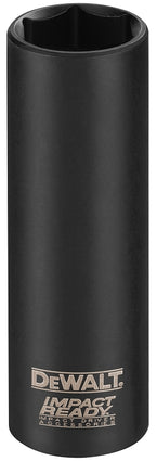 DEWALT IMPACT READY DW2287 Impact Socket, 9/16 in Socket, 3/8 in Drive, Square Drive, 6-Point, Steel, Black Oxide