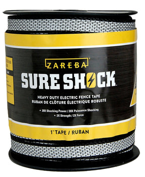 Zareba Sure Shock HDT500W1-Z Electric Fence Tape, Heavy-Duty, Polyethylene, White