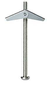 Cobra Anchors 082M Spring Toggle Bolt, 3 in L, Steel, 68 lb, 30/PK