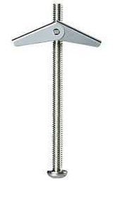 Cobra Anchors 082M Spring Toggle Bolt, 3 in L, Steel, 68 lb, 30/PK