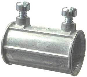 Halex 23220 EMT Coupling, 1/2 in Set Screw, Zinc - 5/BAG