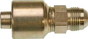 Gates MegaCrimp G25165-0808 Hose Coupling, 1/2 x 3/4 in Dia, 2.81 in, 3/4-16, Crimp x JIC, Straight Angle, Steel, Zinc