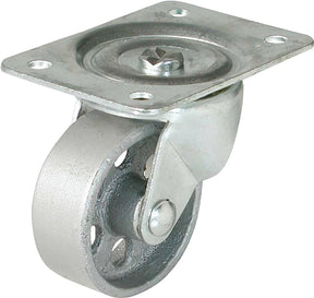 Shepherd Hardware 9782 Swivel Caster, 4 in Dia Wheel, 1-1/4 in W Wheel, Iron Wheel, Silver, 500 lb