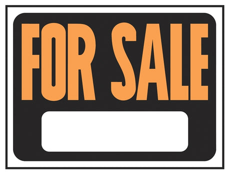 Hy-Ko Hy-Glo Series 3006 Identification Sign, 8-1/2 x 12 in Dimensions, FOR SALE, YEAR, MODEL, PHONE, Black Background, Pack of 10