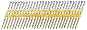 Senco GD25APBSN Series Collated Nail, Plastic Strip Collation, 2-1/2 in L, Steel, Bright Basic, Full Round Head