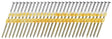 Senco GD25APBSN Series Collated Nail, Plastic Strip Collation, 2-1/2 in L, Steel, Bright Basic, Full Round Head