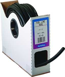 Abbott Rubber T22004002/SP23005 Fuel Hose, 50 ft L, 1/4 in ID, 1/2 in OD, 80 psi Pressure, PVC, Black