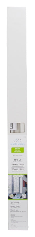 Simple Spaces PVCMB-13A Blind, 64 in L, 43 in W, Vinyl, White