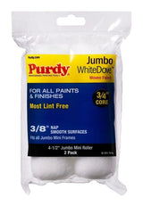 Purdy 14G624012 Jumbo Mini Roller Cover, 3/8 in Thick Nap, 4-1/2 in L, Dralon Fabric Cover