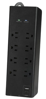 Powerzone ORPBSUFC408 Surge Coax, 6 ft L Cable, Black