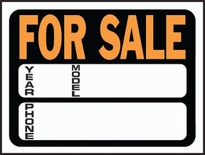 Hy-Ko Hy-Glo Series 3031 Identification Sign, FOR SALE, Fluorescent Orange Legend, Black Background, Plastic, Pack of 10