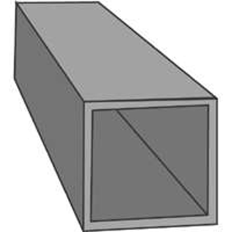 K & S 8150 Decorative Tube, Square, 12 in L, 3/32 in W, 0.014 in Wall, Brass