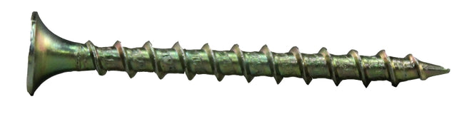 ProFIT 0333178G Screw, #9 Thread, 3 in L, Coarse Thread, Bugle Head, Star Drive, Sharp Point, Steel, Yellow Zinc, 1 lb
