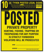Hy-Ko PP-1 Legal Sign Kit, Square, Black Legend, Yellow Background, Tyvek, 11 in H x 11 in W Dimensions