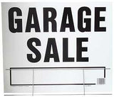 Hy-Ko LGS-2 Lawn Sign, Garage Sale, Black Legend, White Background, Plastic, 19 in H x 24 in W Dimensions, Pack of 5