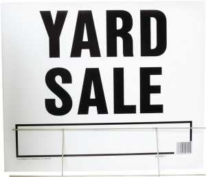 Hy-Ko LYS-5 Lawn Sign, YARD SALE, Black Legend, White Background, Plastic, 19 in H x 24 in W Dimensions, Pack of 5