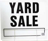 Hy-Ko LYS-5 Lawn Sign, YARD SALE, Black Legend, White Background, Plastic, 19 in H x 24 in W Dimensions, Pack of 5