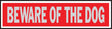 Hy-Ko 441 Princess Sign, Rectangular, Beware Of The Dog, Black Legend, Silver Background, Aluminum, Pack of 10