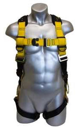 Guardian Fall Protection 37110 Full Body Harness, XL/2XL, 130 to 420 lb, Polyester Webbing, Pass-Through Chest Buckle