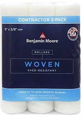 Benjamin Moore U65694-018 Woven Roller Cover, 3/8 in Thick Nap, 9 in L, White
