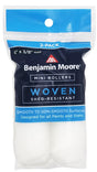 Benjamin Moore U66301-018 Woven Mini Roller Cover, White, 3/8 in Thick Nap, 4 in L, 2/PK