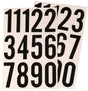 Hy-Ko MM-4N Packaged Number Set, 7.72 in W x 11.66 in H Dimensions, 3 in H Character, Black Character, White Background