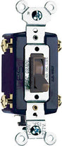 Legrand 664GCC8 Toggle Switch, 15 A, 120 VAC, 4 -Position, Side Wire Terminal, Brown