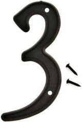 Hy-Ko PN-29/3 House Number, Character: 3, 4 in H Character, Black Character, Plastic, Pack of 10