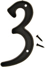 Hy-Ko PN-29/3 House Number, Character: 3, 4 in H Character, Black Character, Plastic, Pack of 10