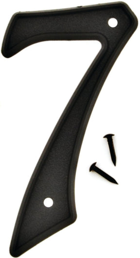 Hy-Ko PN-29/7 House Number, Character: 7, 4 in H Character, Black Character, Plastic, Pack of 10