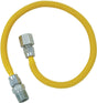 BrassCraft ProCoat Series CSSL54-48P Gas Connector, 48 in L, 1/2 in FIP x 1/2 in MIP (3/8 in FIP Tap), Stainless Steel