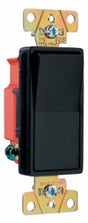Pass & Seymour 2621BKCC8 Decorator Switch, 20 A, 120/277 VAC, SPST, Back Wire, Side Wire Terminal, Black