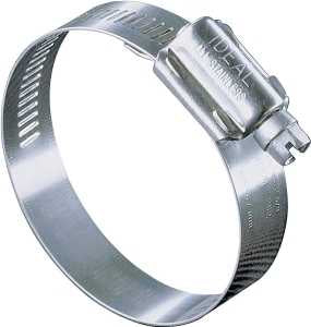 Ideal-Tridon Hy-Gear 68-0 Series 6824053 Interlocked Worm Gear Hose Clamp, #24, 1 to 2 in, Stainless Steel, Pack of 10