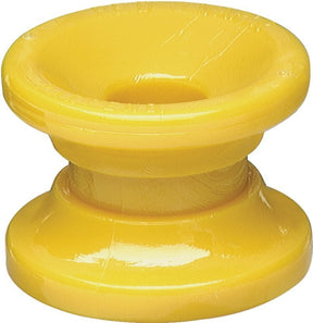 Zareba ICDY-Z/DC10 Corner Post Donut Insulator, 14 AWG Fence Wire, Polyrope/Polytape, Polycarbonate, Yellow