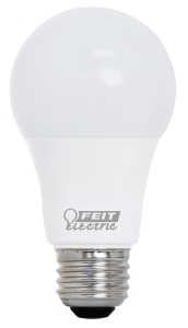 Feit Electric OM40DM/930CA LED Bulb, General-Purpose, A19 Lamp, 40 W Equivalent, E26 Medium Lamp Base, Dimmable