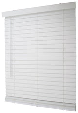 Simple Spaces FWMB-15 Blind, 64 in L, 35 in W, Faux Wood, White, Pack of 2