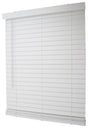 Simple Spaces FWMB-15 Blind, 64 in L, 35 in W, Faux Wood, White, Pack of 2