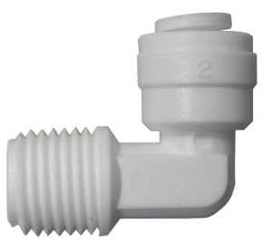 Watts PL-3039 Tube Elbow, 1/2 in, OD x MIP, 90 deg Angle, Plastic, 150 psi