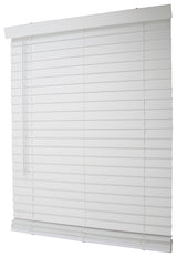 Simple Spaces FWMB-16 Blind, 64 in L, 36 in W, Faux Wood, White, Pack of 2